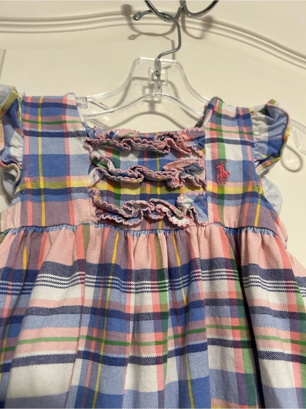 Ralph Lauren Plaid Ruffle Baby Romper